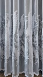 Perdea din Bambus cu Broderie Eleganta  Alb 25pr406 - imagine 7