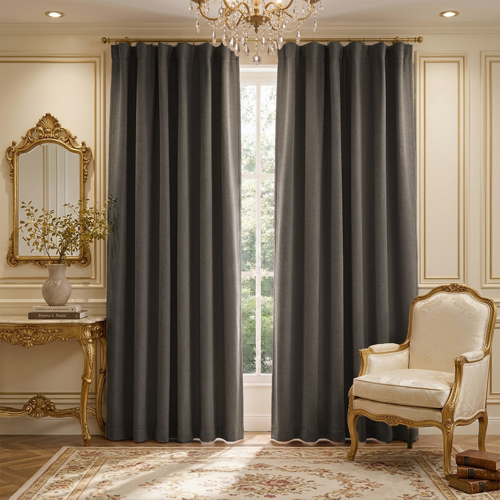 55 Draperie cu Textura Petek Gri 3783 - imagine 1