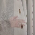 Perdea Cristal Alb/Maro  cu Model 40466f/9607 - imagine 2