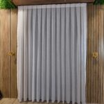 Perdea din In  Alara Alba cu Puncte - imagine 2
