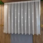 Perdea Cristal Crem  cu Model Floral 3D 40427f/9606 - imagine 2