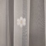 Perdea Cristal Crem  cu Model Floral 3D 40427f/9606