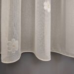 Perdea Cristal Crem  cu Model Floral 3D 40427f/9606 - imagine 4