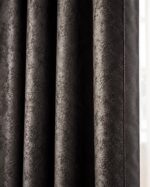Draperie Lucioasa Asia Uni Blackout 90% Negru - imagine 4