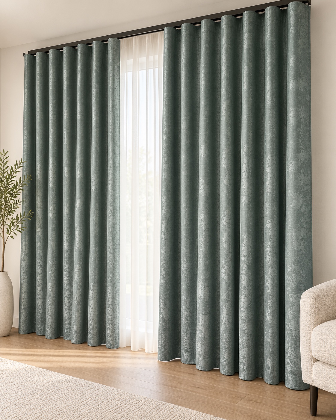 WhatsApp Image 2026-10-19 at 15.19.10 Draperie Lucioasa Asia Uni Blackout 90% Verde menta - imagine 1
