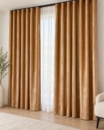 Draperie Lucioasă  Asya Uni Blackout 90% Bej/Auriu