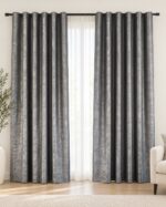 Draperie Lucioasă  Asya Uni Blackout 90% Gri