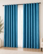 Draperie Lucioasă  Asya Uni Blackout 90% Albastru - imagine 4