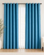 Draperie Lucioasă  Asya Uni Blackout 90% Albastru