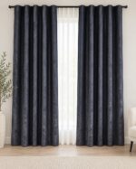 Draperie Lucioasă  Asya Uni Blackout 90% Gri Inchis